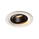 LED Deckeneinbauleuchte NUMINOS DL M, 2700K, IP20, dreh-/schwenkbar, 40°, 1460lm, UGR 20, Weiß / Schwarz