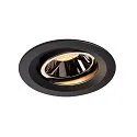 LED Deckeneinbauleuchte NUMINOS DL M, 3000K, IP20, dreh-/schwenkbar, 40°, 1550lm, UGR 17, Schwarz / Chrom