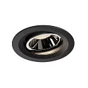 LED Deckeneinbauleuchte NUMINOS DL M, 4000K, IP20, dreh-/schwenkbar, 55°, 1660lm, UGR 19, Schwarz / Chrom