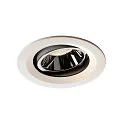 LED Deckeneinbauleuchte NUMINOS DL M, 4000K, IP20, dreh-/schwenkbar, 55°, 1660lm, UGR 19, Weiß / Chrom
