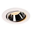 LED Deckeneinbauleuchte NUMINOS DL XL, 2700K, IP20, dreh-/schwenkbar, 20°, 3400lm, UGR 17, Weiß / Chrom