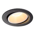 LED Deckeneinbauleuchte NUMINOS DL XL, 3000K, IP20, dreh-/schwenkbar, 20°, 3550lm, UGR 18, Schwarz / Weiß