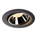 LED Deckeneinbauleuchte NUMINOS DL XL, 3000K, IP20, dreh-/schwenkbar, 20°, 3500lm, UGR 17, Schwarz / Chrom