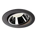 LED Deckeneinbauleuchte NUMINOS DL XL, 4000K, IP20, dreh-/schwenkbar, 40°, 3750lm, UGR 18, Schwarz / Chrom