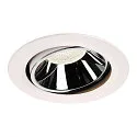 LED Deckeneinbauleuchte NUMINOS DL XL, 4000K, IP20, dreh-/schwenkbar, 20°, 3750lm, UGR 18, Weiß / Chrom