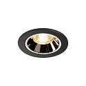 LED Deckeneinbauleuchte NUMINOS DL S, 250mA, CRi >90, IP44 IK02, ohne BG, 8.6W 3000K 700lm 55°, UGR <19, Schwarz / Chrom