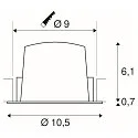 SLV LED Deckeneinbauleuchte NUMINOS DL M, 2700K, IP20, 55°, 1460lm, UGR 21, Schwarz / Schwarz