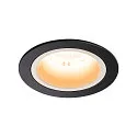 LED Deckeneinbauleuchte NUMINOS DL M, 2700K, IP20, 55°, 1600lm, UGR 20, Schwarz / Weiß