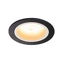 LED Deckeneinbauleuchte NUMINOS DL M, 3000K, IP20, 40°, 1600lm, UGR 20, Schwarz / Weiß