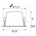 SLV LED Deckeneinbauleuchte NUMINOS DL L, 4000K, IP20, 40°, 2350lm, UGR 21, Weiß / Schwarz