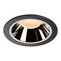 LED Ceiling recessed luminaire NUMINOS DL XL, 2700K, IP20, 40°, 3400lm, UGR 18, black/chrome
