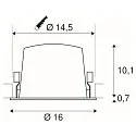 SLV LED Ceiling recessed luminaire NUMINOS DL XL, 2700K, IP20, 20°, 3400lm, UGR 17, white/chrome