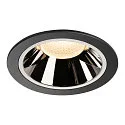 LED Deckeneinbauleuchte NUMINOS DL XL, 3000K, IP20, 55°, 3500lm, UGR 19, Schwarz / Chrom