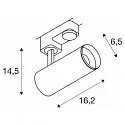 SLV LED 3-Phase luminaire NUMINOS PHASE S, 4000K, 60°, 1090lm, white/black