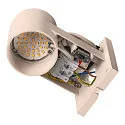 SLV LED Außenwandleuchte RUSTY® UP/DOWN, IP65 IK02, CCT Switch 3000/4000K, FeCSi-Stahl gerostet, Rund