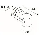 SLV LED Wand-/Deckenleuchte OCULUS CW, DIM-TO-WARM 2000-3000K, 36-780lm, IP20, Schwarz