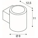 SLV LED Wandleuchte OCULUS UP/DOWN, 15W, 2000-3000K, 1110lm, IP20, dimmbar, schwarz