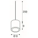 SLV LED Pendelleuchte OCULUS PD, single, DIM-TO-WARM 2000-3000K, 36-780lm, schwarz
