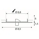 Einbaurosette FITU, mit Anschlussbox, IP20, schwarz