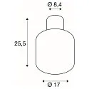 SLV LED Outdoor luminaire OVALISK CL LED Ceiling luminaire, CCT switch, 3000/4000K, 500/540lm, IP65, anthracite