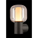 SLV LED Outdoor luminaire OVALISK WL LED Wall luminaire, CCT switch, 3000/4000K, 560/600lm, IP65, anthracite