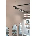 SLV LED 3-Phasen Strahler SIGHT MOVE ON-OFF, IP20, 45cm, mit Raster, CRi >90, schwenkbar, schaltbar, 26W 4000K 3100lm 75°, schwarz