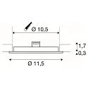 SLV LED Deckeneinbauleuchte SENSER 12 DL, rund, 6W, 470lm, IP20, weiß, 4000K