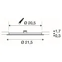 SLV LED Deckeneinbauleuchte SENSER 24 DL, rund, 12,5W, 1200lm, IP20, weiß, 4000K