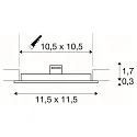 SLV LED Deckeneinbauleuchte SENSER 12 DL, eckig, 6W, 440lm, IP20, weiß, 4000K