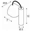 LED Wandleuchte KARPO MAGN WL, 3000K, 350lm, schwarz