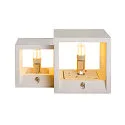 SLV Wall luminaire PLASTRA WL CUBES, QT14, IP20, white