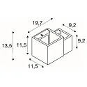 SLV Wall luminaire PLASTRA WL CUBES, QT14, IP20, white