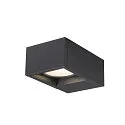 SLV LED Außenwandleuchte ESKINA FRAME WL SINGLE CCT, IP65 IK06, 15W 3000/4000K 95°, verstellbar, anthrazit