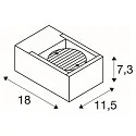 SLV LED Außenwandleuchte ESKINA FRAME WL SINGLE CCT, IP65 IK06, 15W 3000/4000K 95°, verstellbar, anthrazit