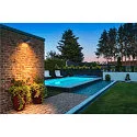 SLV LED Außenwandleuchte ESKINA FRAME WL DOUBLE CCT, IP65 IK06, 27W 3000/4000K 95°/95°, verstellbar, anthrazit, lange Variante