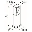 LED Outdoor luminaire ESKINA FRAME FL SINGLE LED Floor lamp, CCT switch, 3000/4000K, 1100/1200lm, IP65, anthracite, 45cm