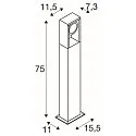 SLV Outdoor LED Stehleuchte ESKINA FRAME 75 SINGLE CCT, IP65 IK06, 75cm, 15W 3000/4000K 95°, verstellbar, Anthrazit