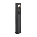 SLV Outdoor LED Stehleuchte ESKINA FRAME 75 DOUBLE CCT, IP65 IK06, 75cm, 27W 3000/4000K 95°/95°, verstellbar, anthrazit