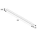 SLV Zubehör für LED Strip GRAZIA 60 Abdeckung, IP20, 1,5m, gefrostet, Kunststoff PMMA