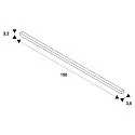 SLV Zubehör für LED Strip GRAZIA 20 Aufbauprofil Standard, IP20, glatt, 1,5m, aluminium