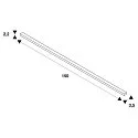 SLV Zubehör für LED Strip GRAZIA 20 Aufbauprofil flach, 1,5m, IP20, glatt, 1,5m, aluminium