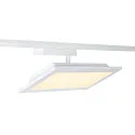 SLV 1-Phasen LED Flächen-Strahler PANEL TRACK, Eckig, 15x30cm, 230V / 450mA, 18W 3000K 1800lm, CRi >90, Weiß