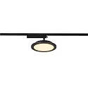 SLV 1-Phasen LED Strahler PANEL TRACK, Rund, Ø 20cm, 230V / 450mA, 18W 3000K 1800lm, CRi >90, Schwarz