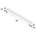 SLV 3-Phasen HV-Aufbau-Stromschiene S-TRACK PHASE & DALI, IP20, 230V AC, DALI steuerbar, 100cm, weiß