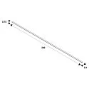 SLV Zubehör für 3-Phasen Schiene S-TRACK (alle Versionen) - Blind-Abdeckung, IP20, 200cm, kürzbar, schwarz