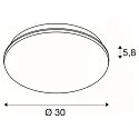 SLV Wand-/Deckenleuchte SIMA SENSOR, rund, 3000K, 2150lm, IP44, weiß