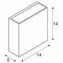 SLV Outdoor LED Wandleuchte BIG QUAD UP/DOWN WL, IP54, 8.2W 3000K 2x320lm 2x30°, Aluminium / Glas, schaltbar, anthrazit