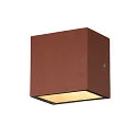 SLV LED Außenwandleuchte SITRA S WL SINGLE, IP44 IK05, 6.2W 3000/4000K (CCT Switch) 580/620lm 105°, rostfarben