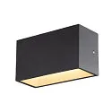 LED Außenwandleuchte SITRA M WL UP/DOWN, IP65 IK05, 20cm, 14W 3000/4000K (CCT Switch) 1700lm 2x95°, anthrazit