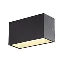 SLV LED Außenwandleuchte SITRA M WL UP/DOWN, IP65 IK05, 20cm, 14W 3000/4000K (CCT Switch) 1700lm 2x95°, anthrazit